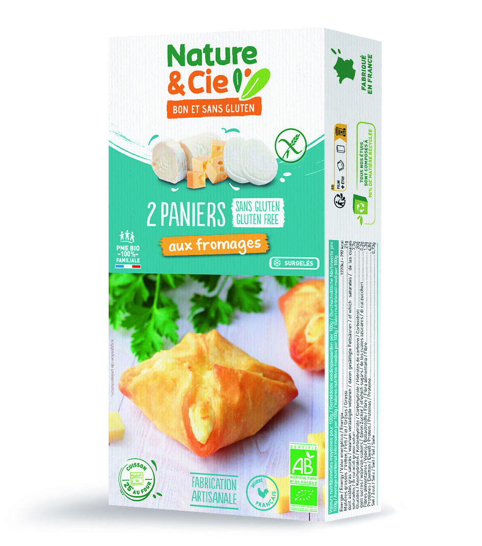 Nature & Cie Paniers 3 fromages sans gluten & bio 200g